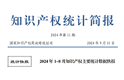 2024年1-8月專利、商標、地理標志等知識產權主要統(tǒng)計數據 | 附數據詳情